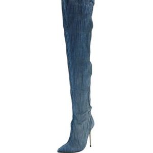 Tom Ford Denim Knee Boots